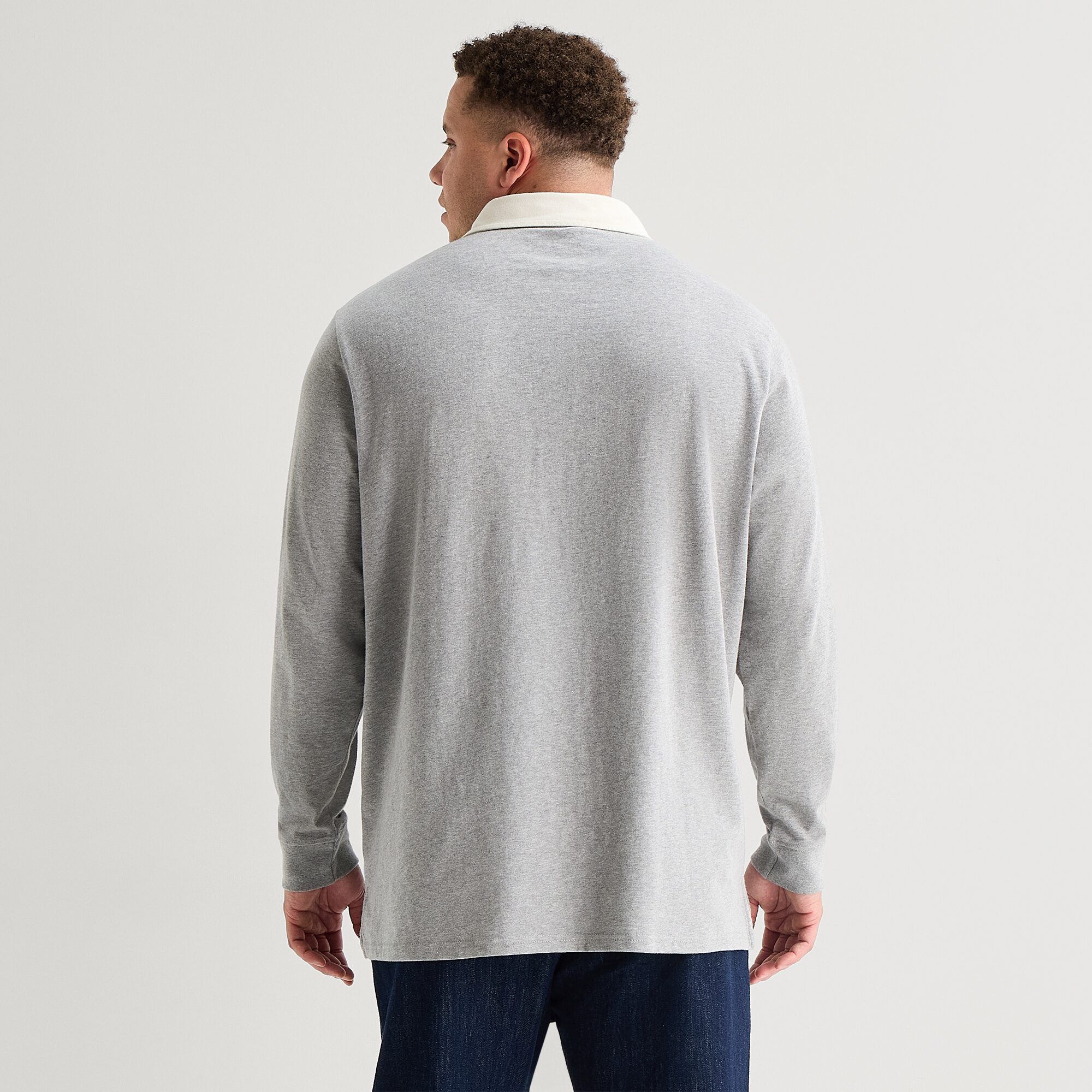 mutual weave Big and Tall Mens Regular Fit Long Sleeve Polo Shirt