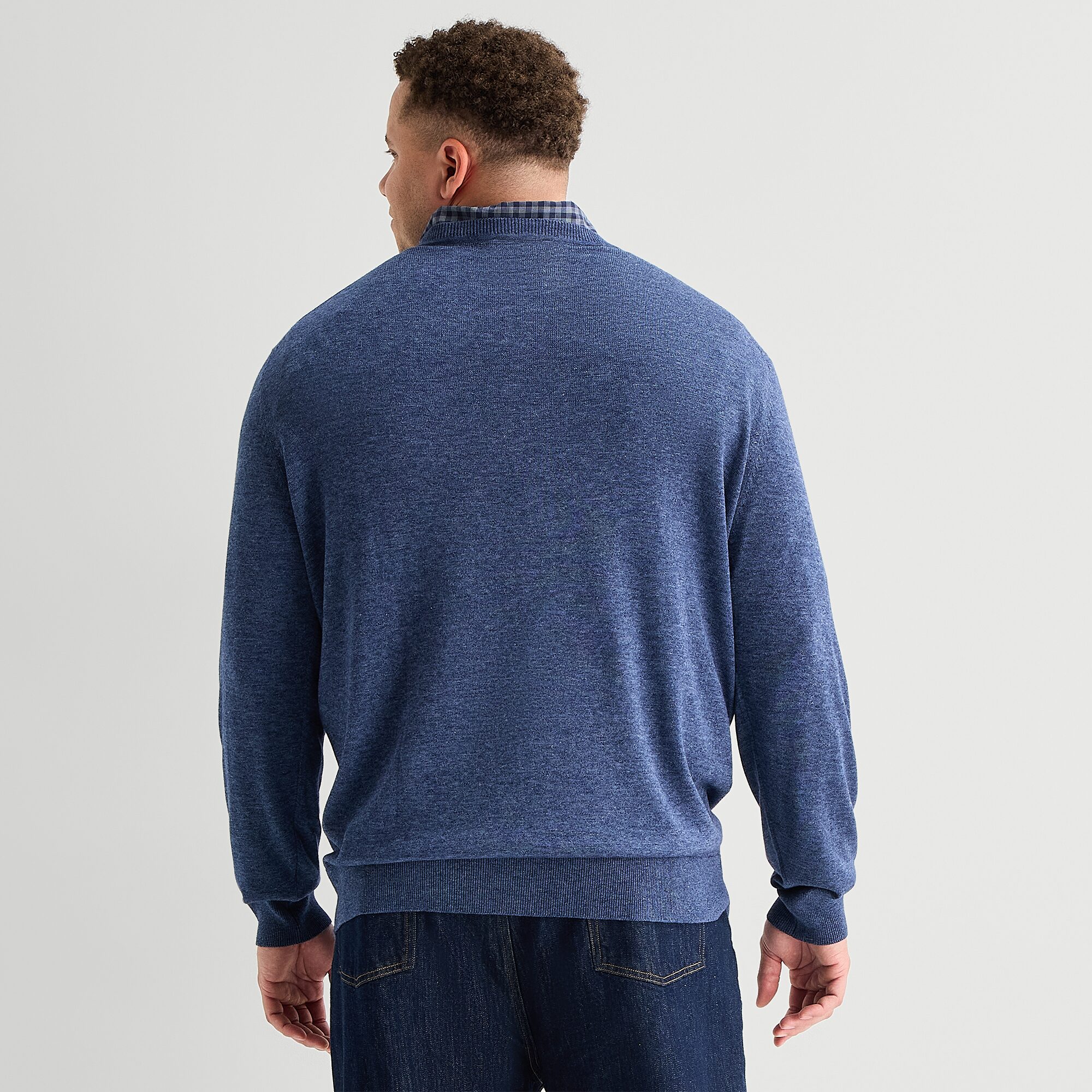 mutual weave Big and Tall Mens Crew Neck Long Sleeve Pullover Sweater