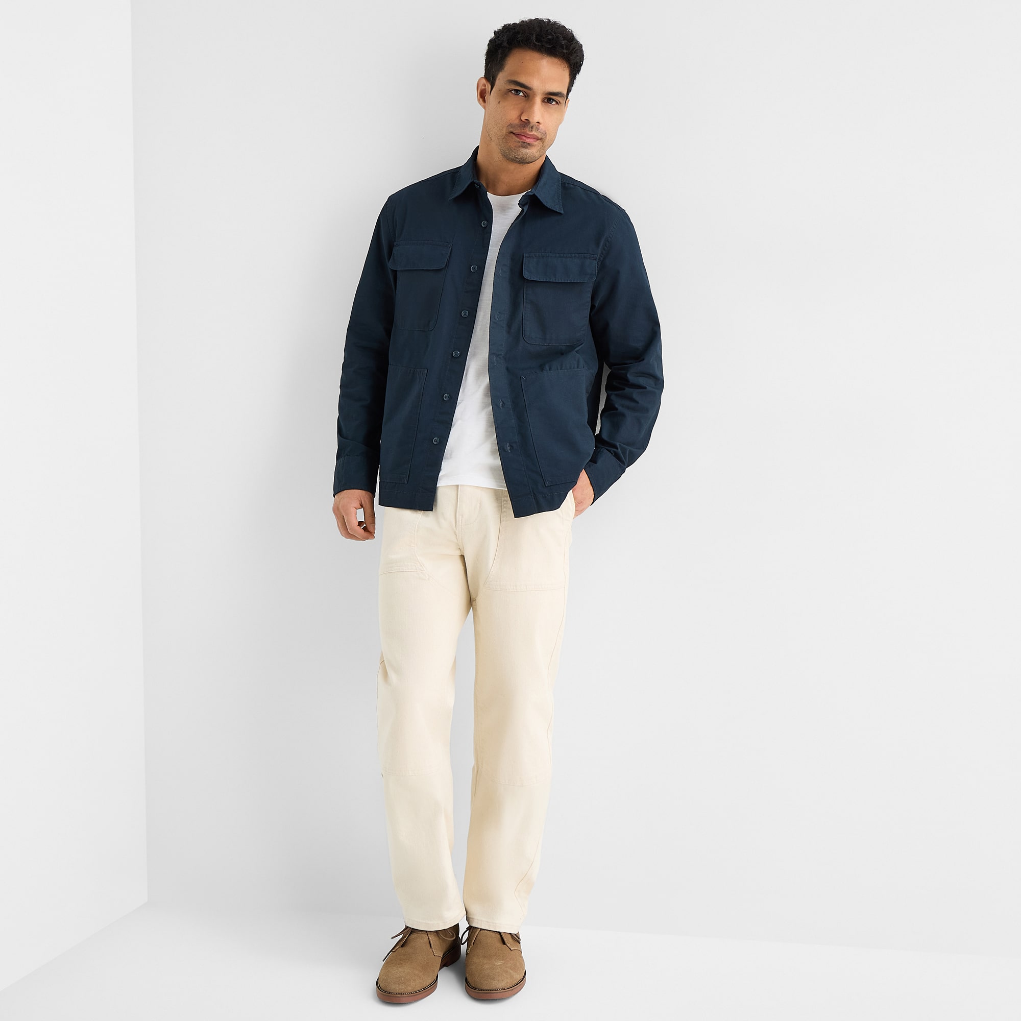 mutual weave Mens Lightweight Shirt Jacket