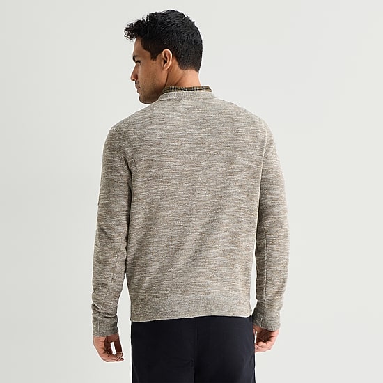 mutual weave Mens Crew Neck Long Sleeve Pullover Sweater