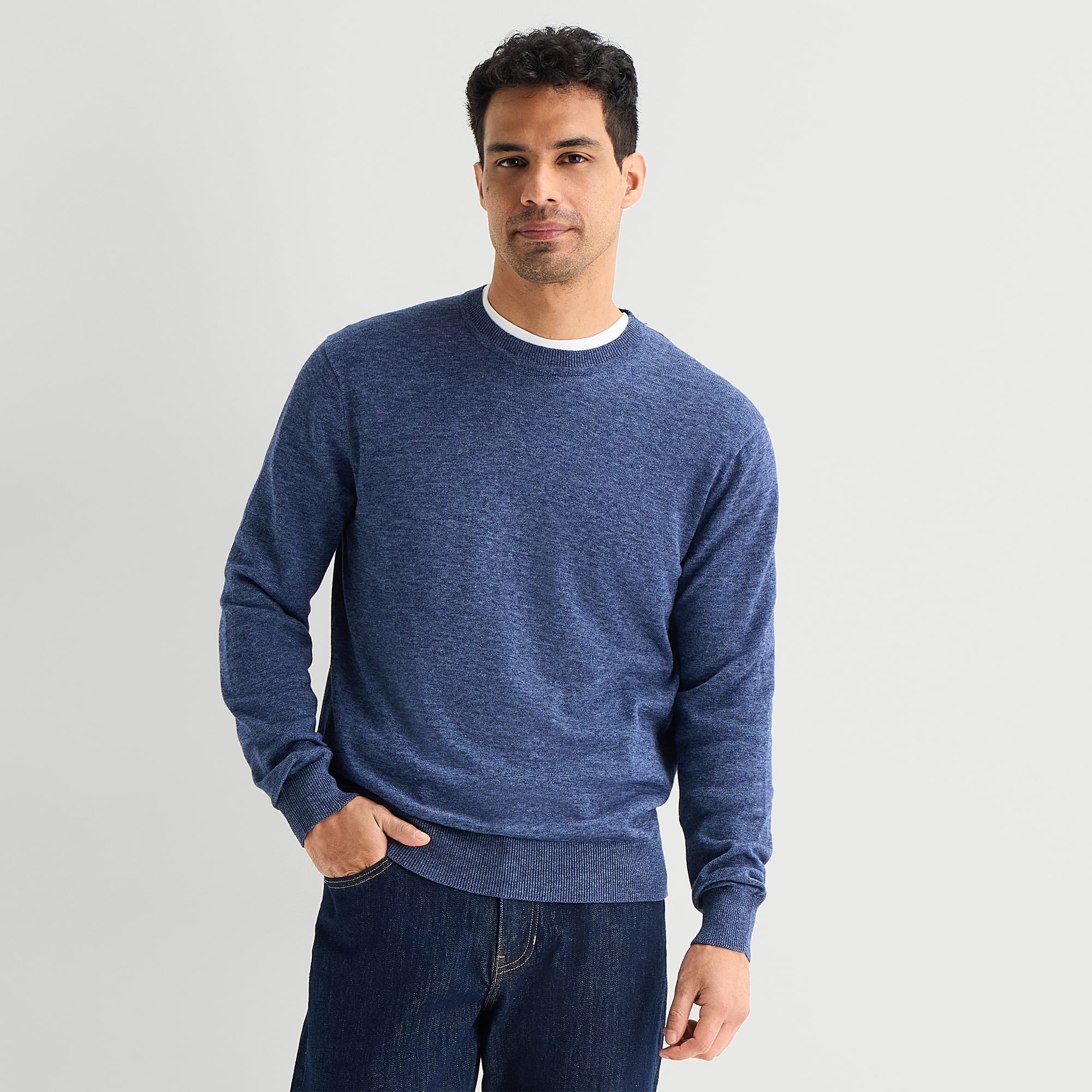 mutual weave Mens Crew Neck Long Sleeve Pullover Sweater