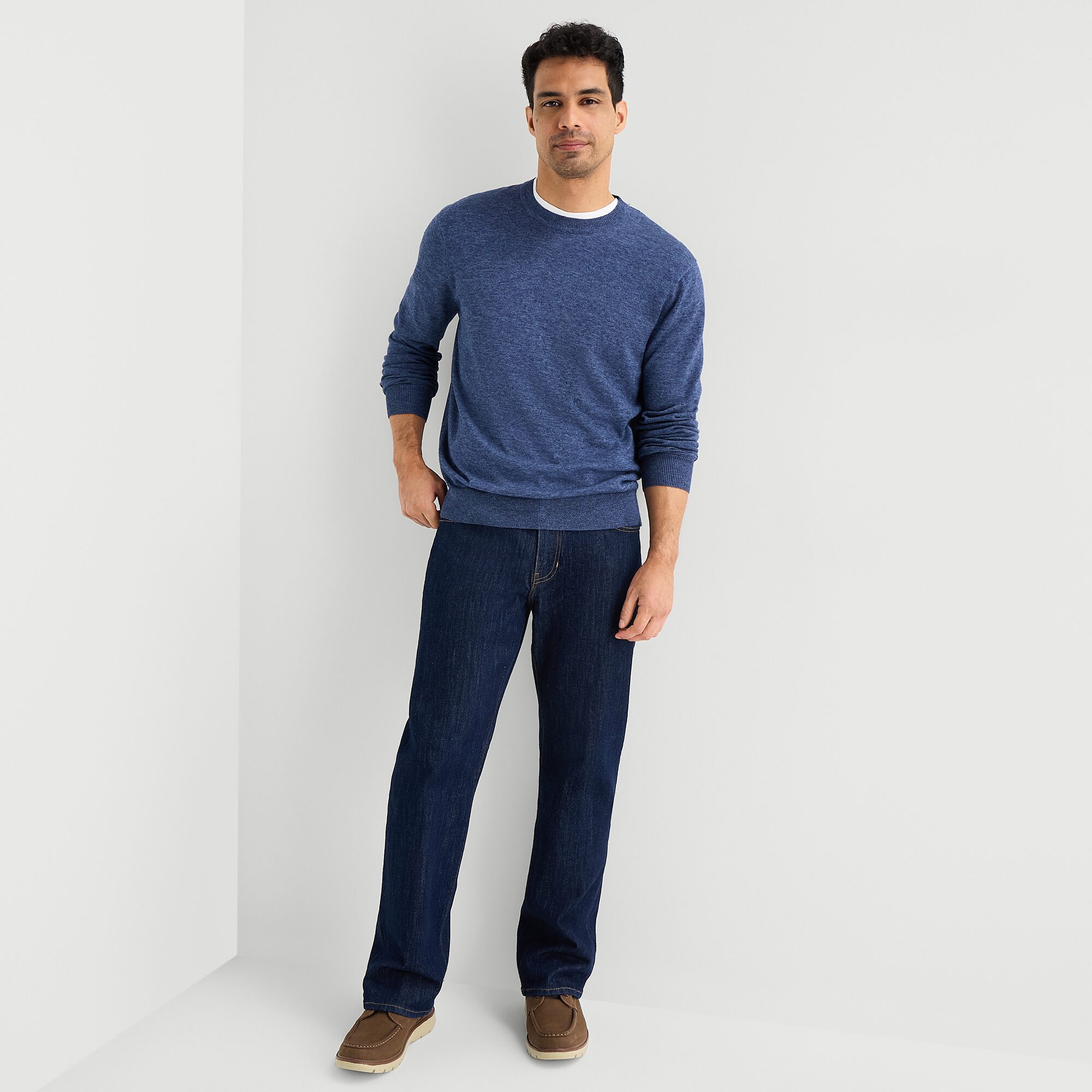 mutual weave Mens Crew Neck Long Sleeve Pullover Sweater