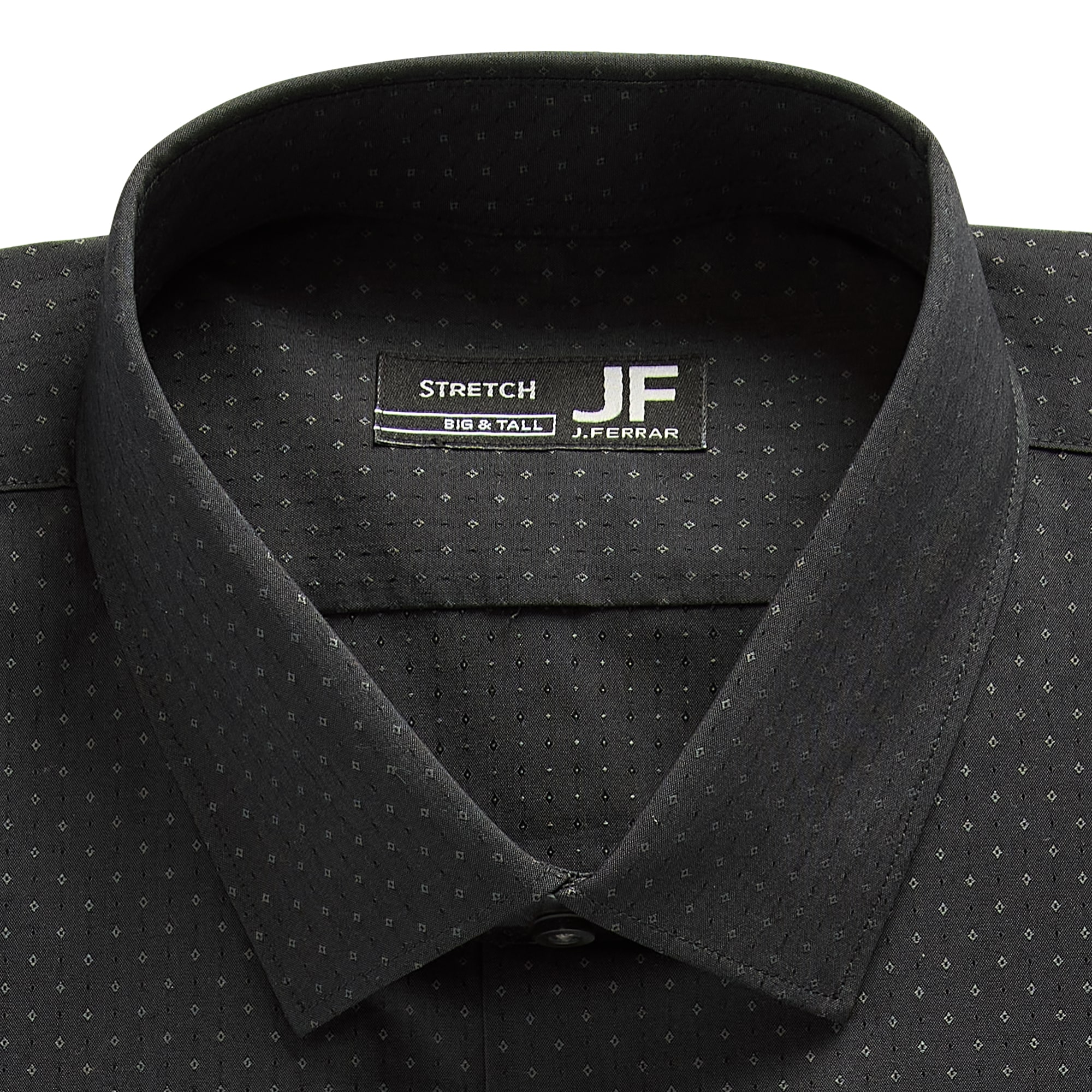 J. Ferrar Ultra Comfort Big and Tall Mens Regular Fit Stretch Fabric Wrinkle Free Long Sleeve Dress Shirt