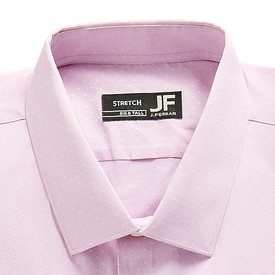 J. Ferrar Ultra Comfort Big and Tall Mens Regular Fit Stretch Fabric Wrinkle Free Long Sleeve Dress Shirt