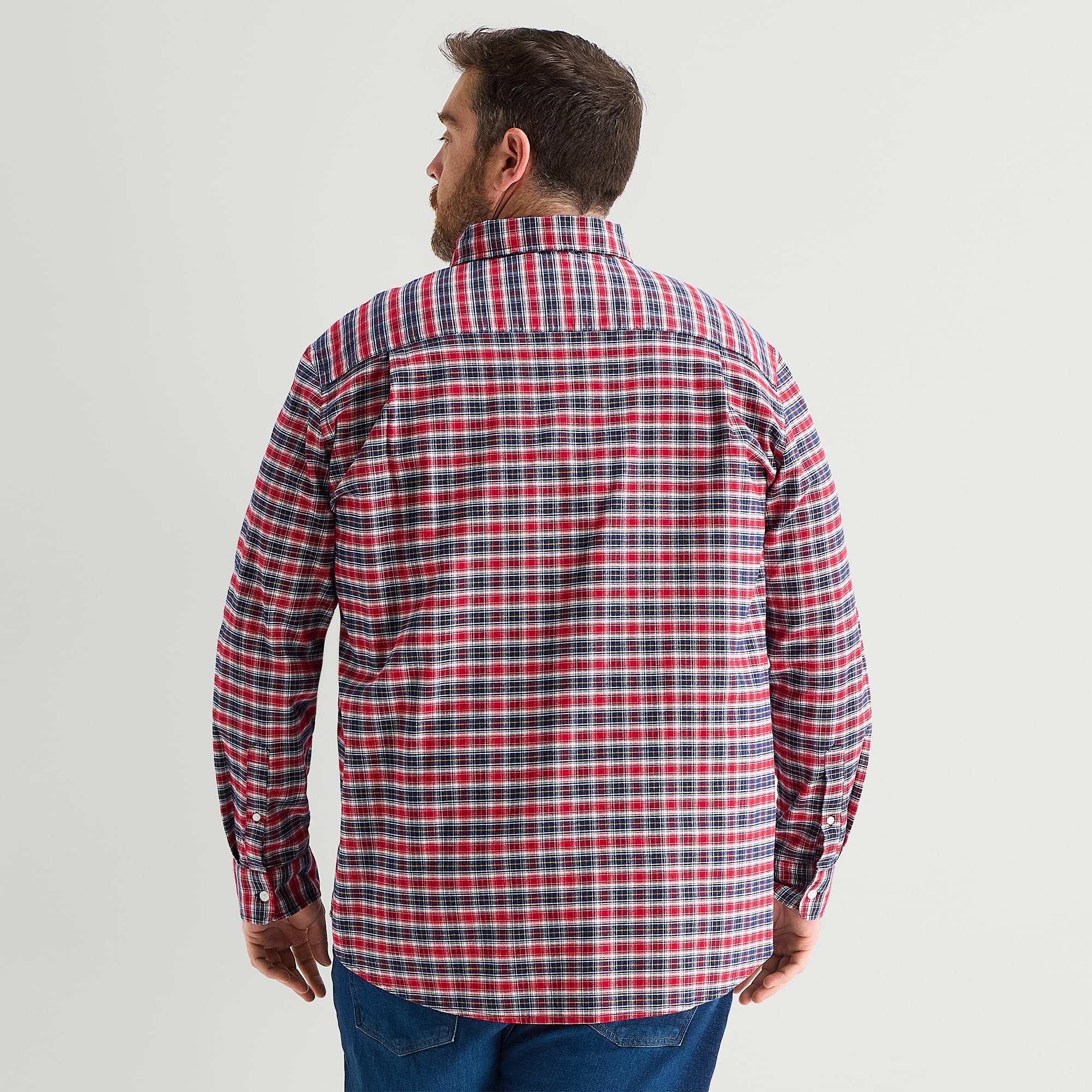 St. John's Bay Oxford Mens Long Sleeve Classic Fit Big and Tall Button-Down Shirt
