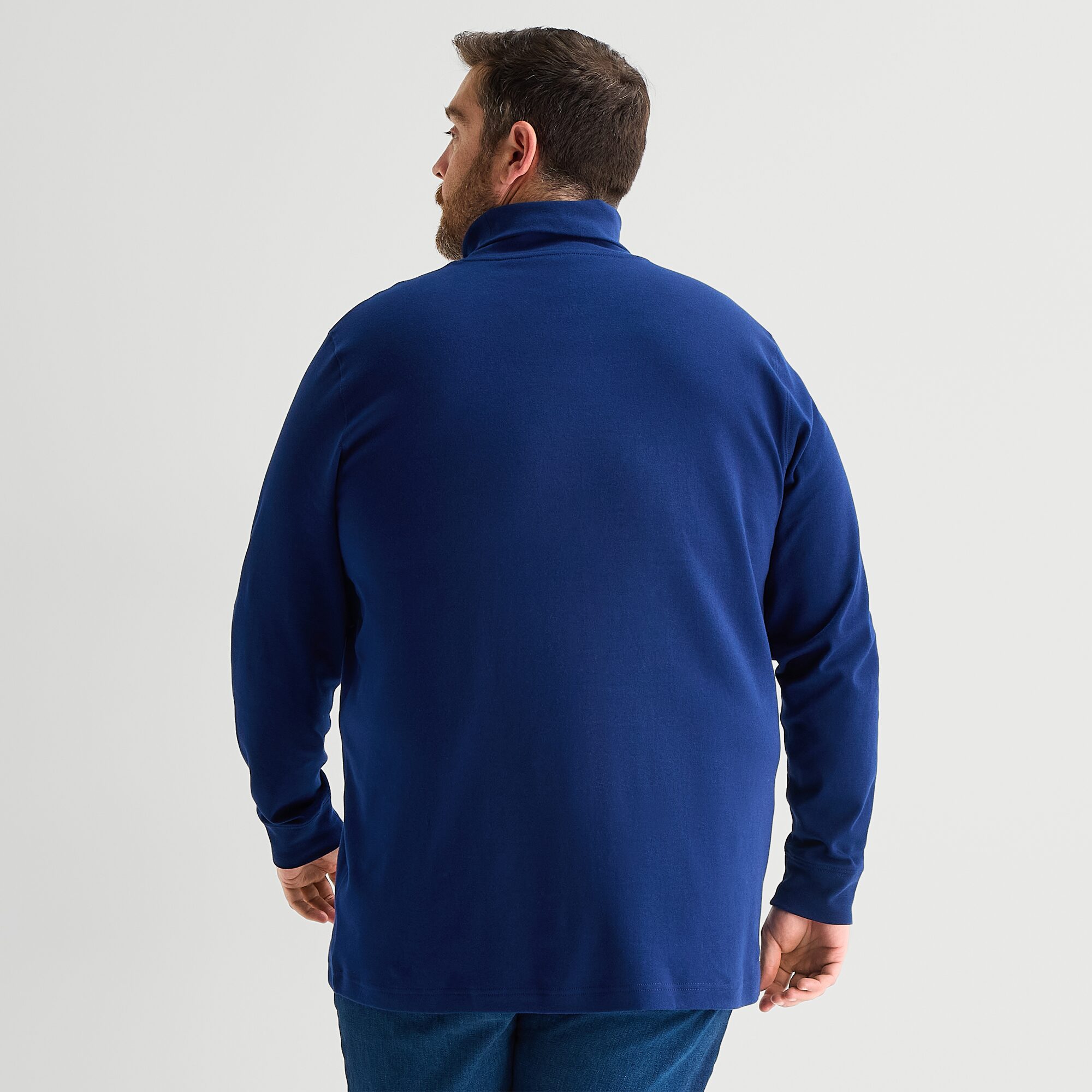 St. John's Bay Interlock Big and Tall Mens Long Sleeve Classic Fit Turtleneck