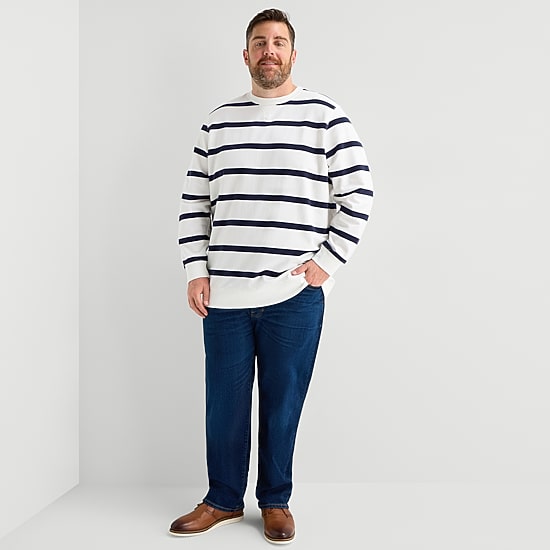 St. John's Bay Mens Crew Neck Long Sleeve Big and Tall Sweatshirt