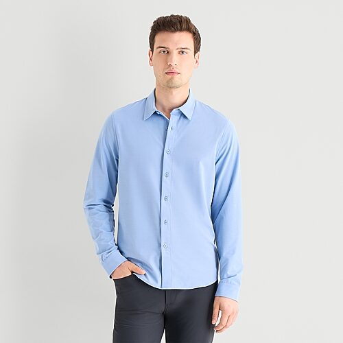 Stylus Mens Long Sleeve Regular Fit Button-down Shirt In Blue