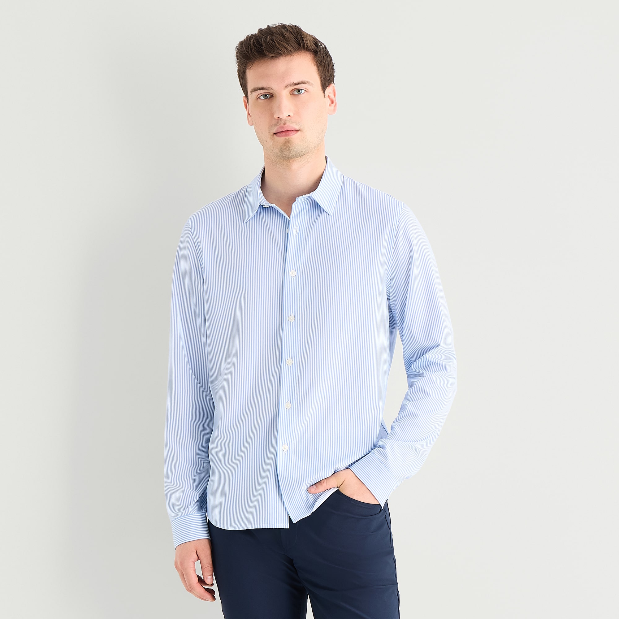 Stylus Mens Long Sleeve Regular Fit Button-Down Shirt