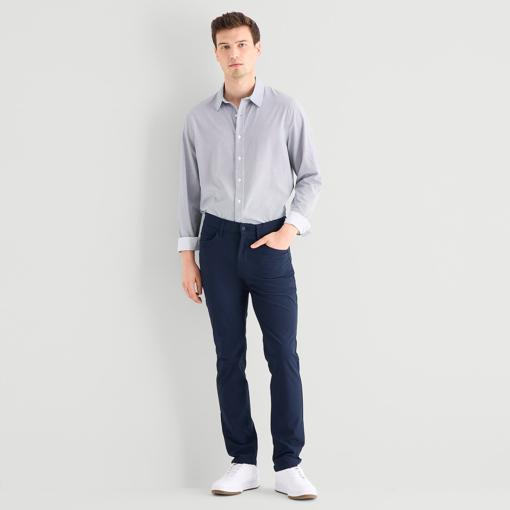Stylus Mens Long Sleeve Regular Fit Button-Down Shirt