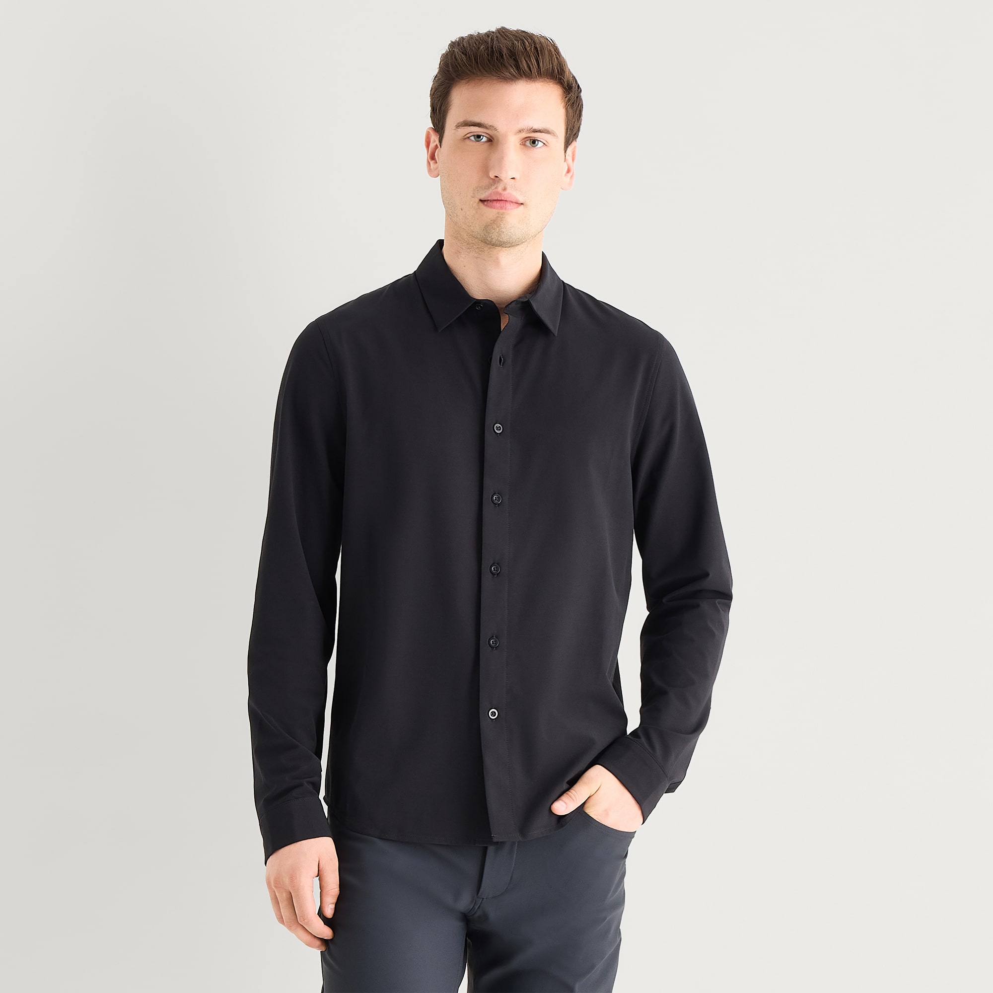 Stylus Mens Long Sleeve Regular Fit Button-Down Shirt