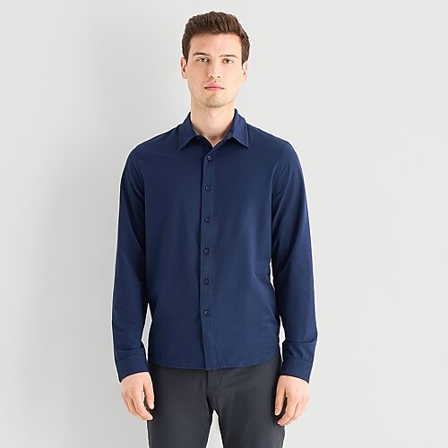 Stylus Mens Long Sleeve Regular Fit Button-down Shirt In Blue