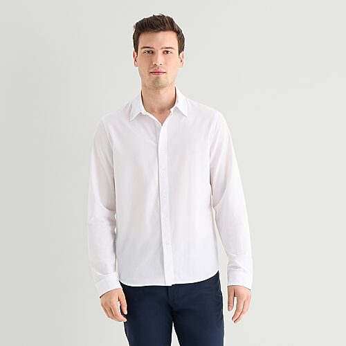Stylus Mens Long Sleeve Regular Fit Button-down Shirt In White