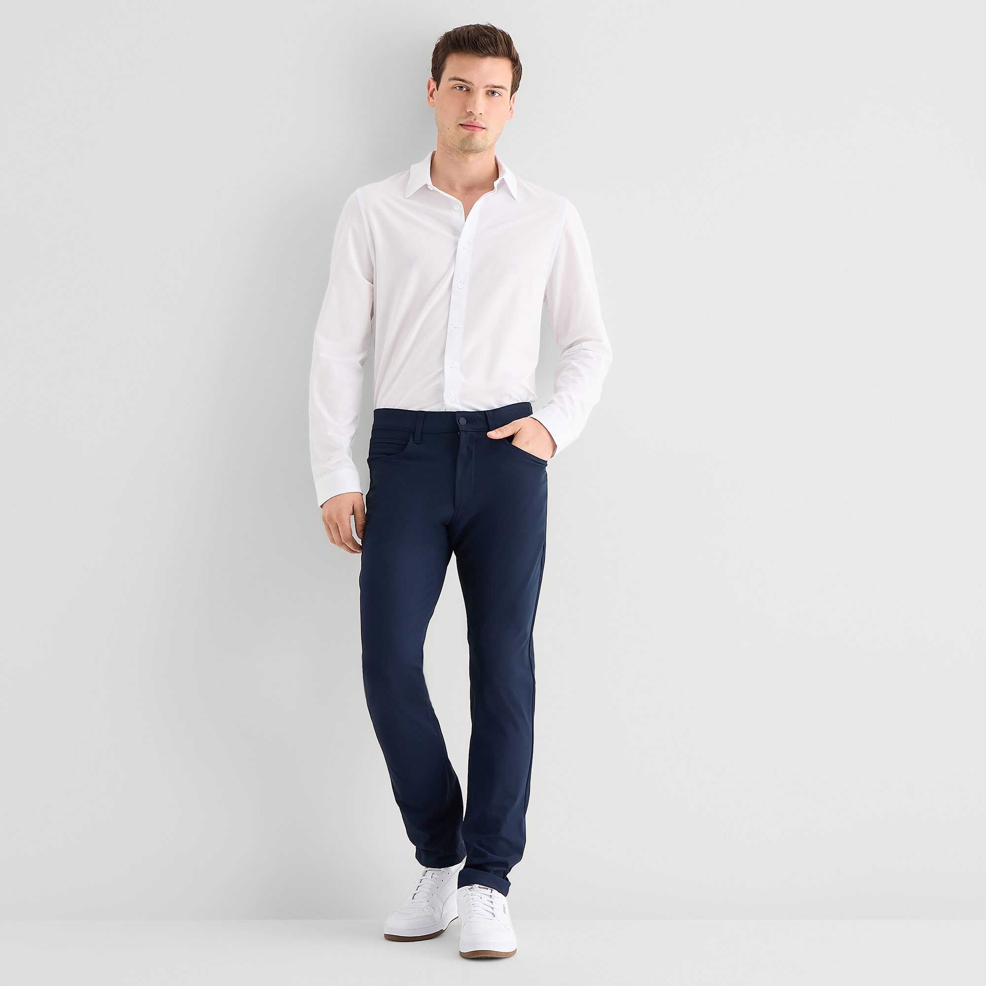 Stylus Mens Long Sleeve Regular Fit Button-Down Shirt