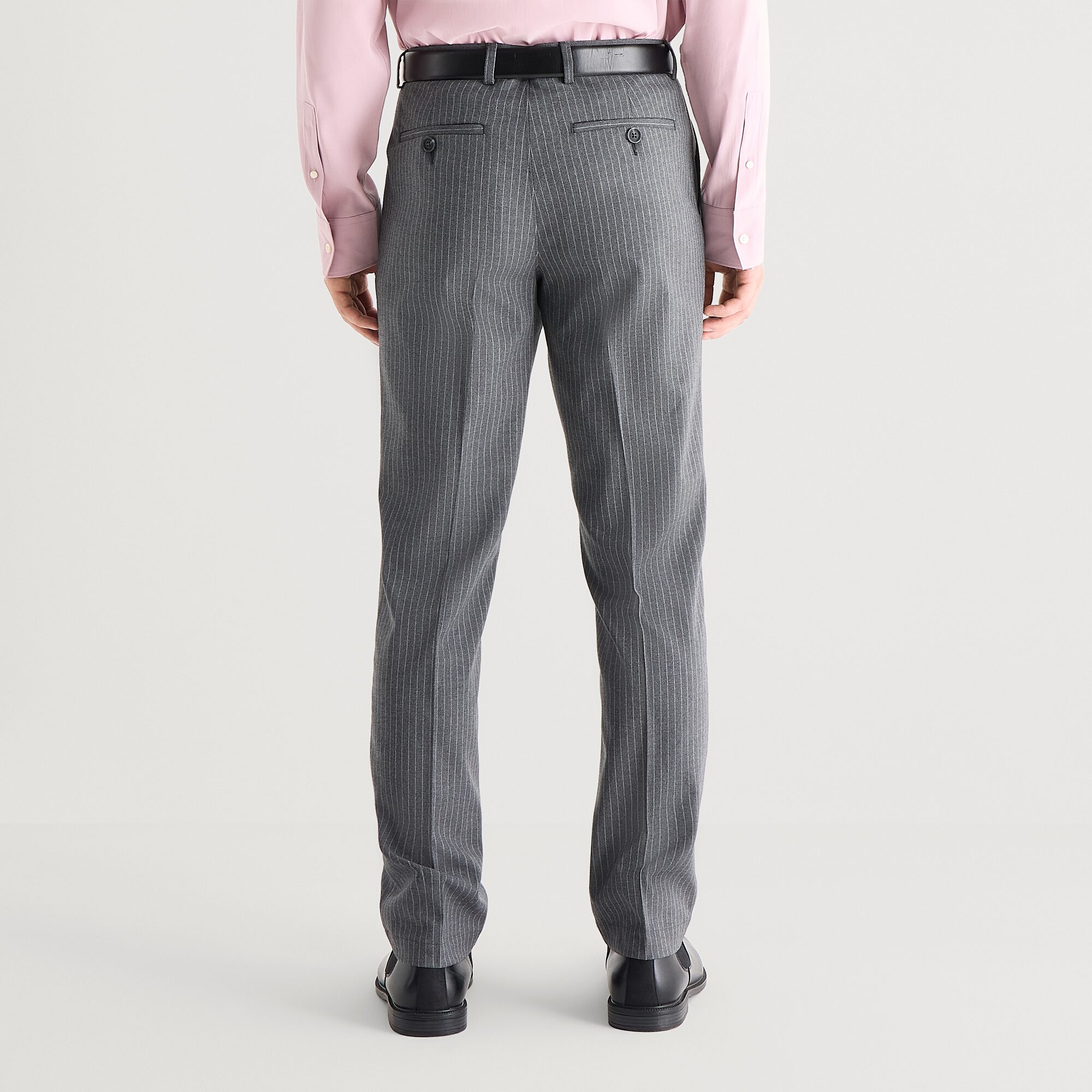 J. Ferrar Chalk Stripe Mens Straight Fit Dress Flat Front Pant