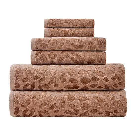 Fieldcrest Oversized Leopard Jacquard Bath Towel - JCPenney