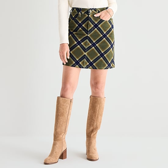 St. John's Bay Womens High Rise Mini Pencil Skirt