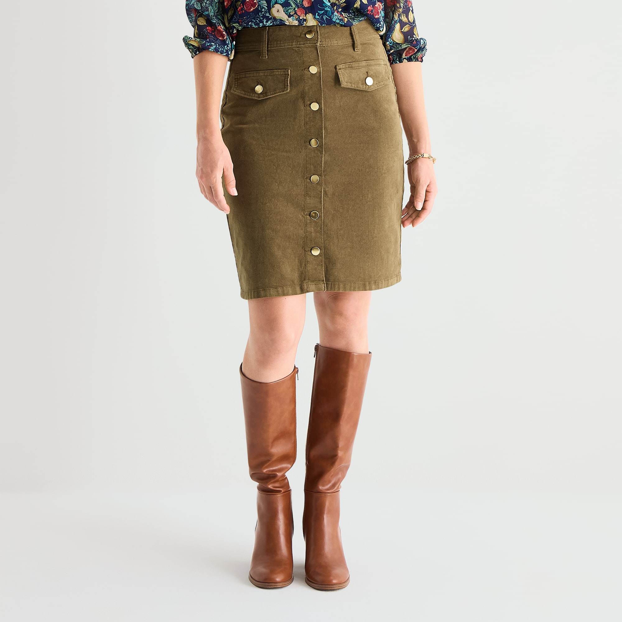 St. John's Bay Womens Mid Rise Pencil Skirt