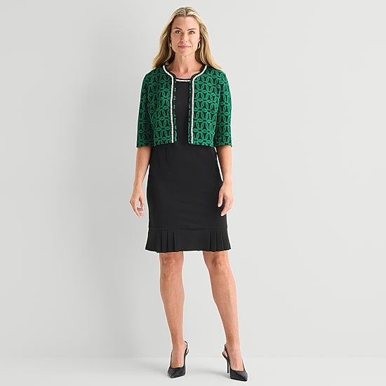 Maya Brooke Womens Jacket Dress