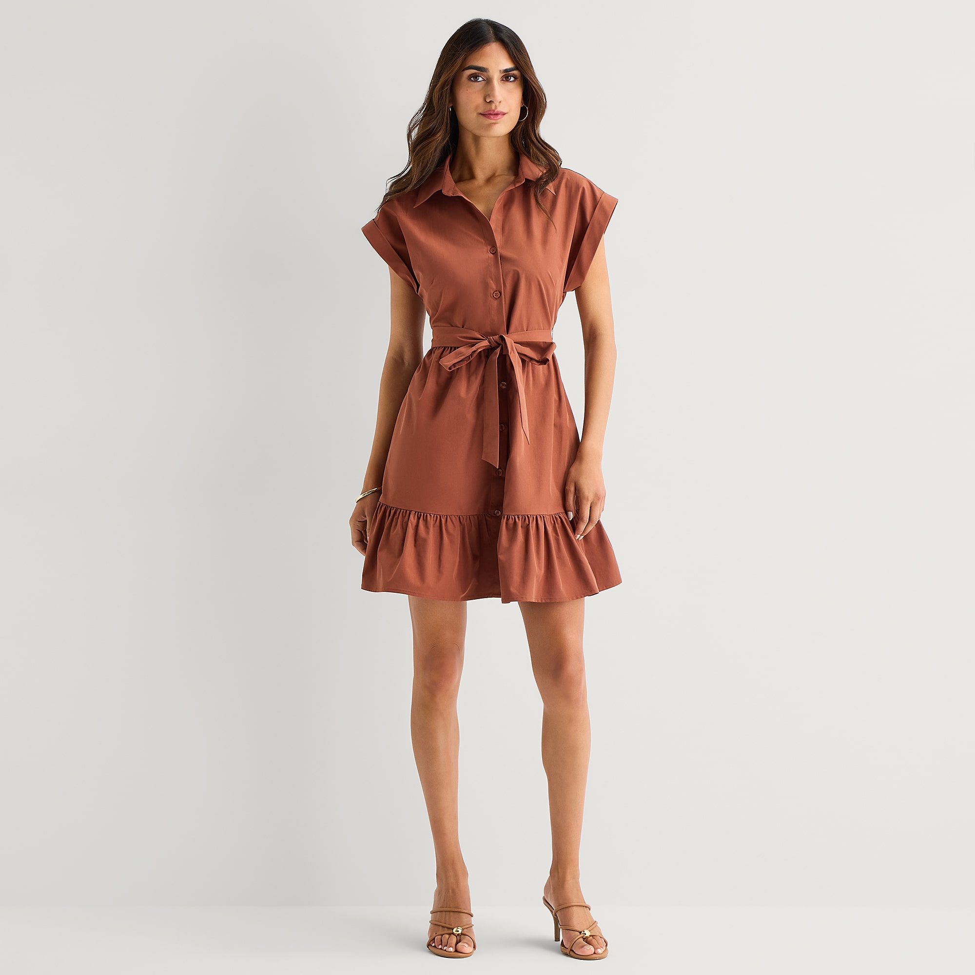 52seven Womens Short Sleeve Shirt Dress