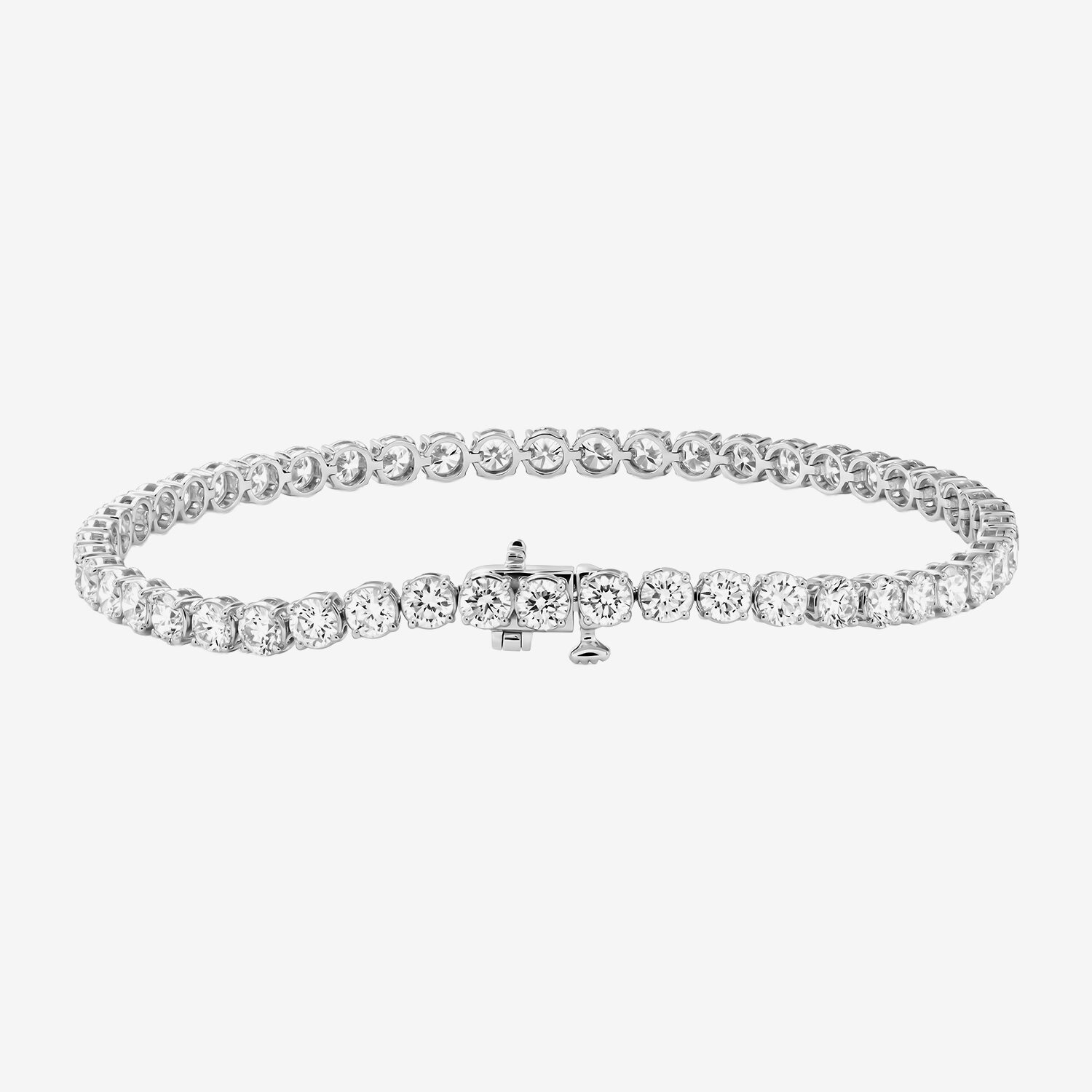 F / Si2) Womens Ct.T.W. Lab Grown White Diamond 10K Gold / Inch Tennis Bracelet