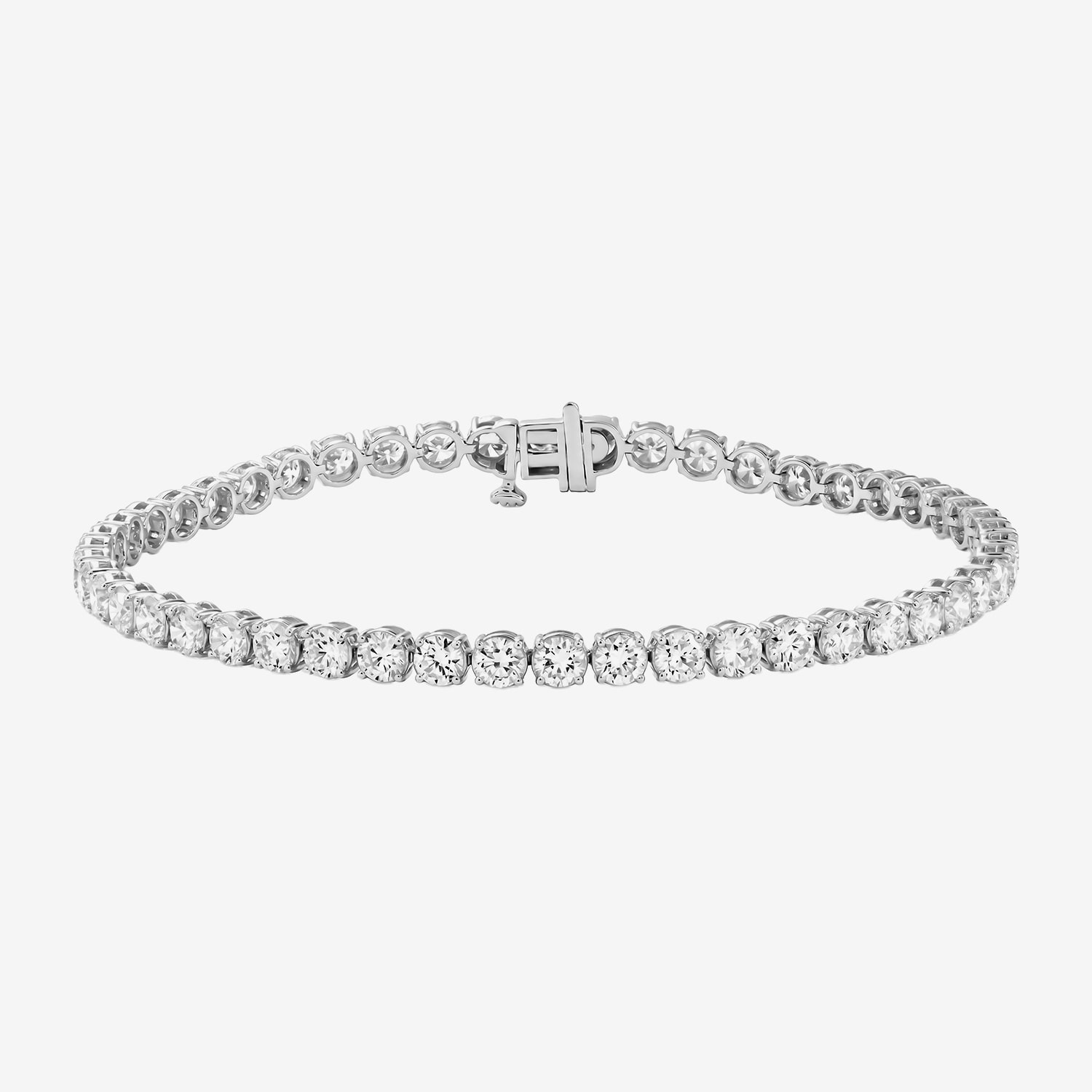 F / Si2) Womens Ct.T.W. Lab Grown White Diamond 10K Gold / Inch Tennis Bracelet