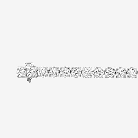 (F / Si2) Womens 7 Ct.T.W. Lab Grown White Diamond 10K Gold 7.25 Inch Tennis Bracelet
