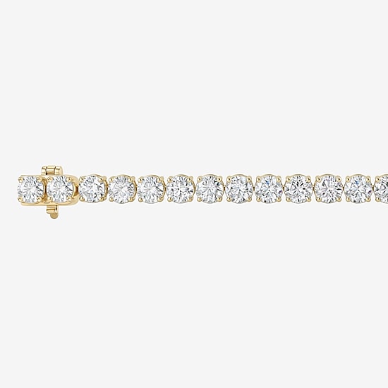 (F / Si2) Womens 8 Ct.T.W. Lab Grown White Diamond 10K Gold 8 Inch Tennis Bracelet