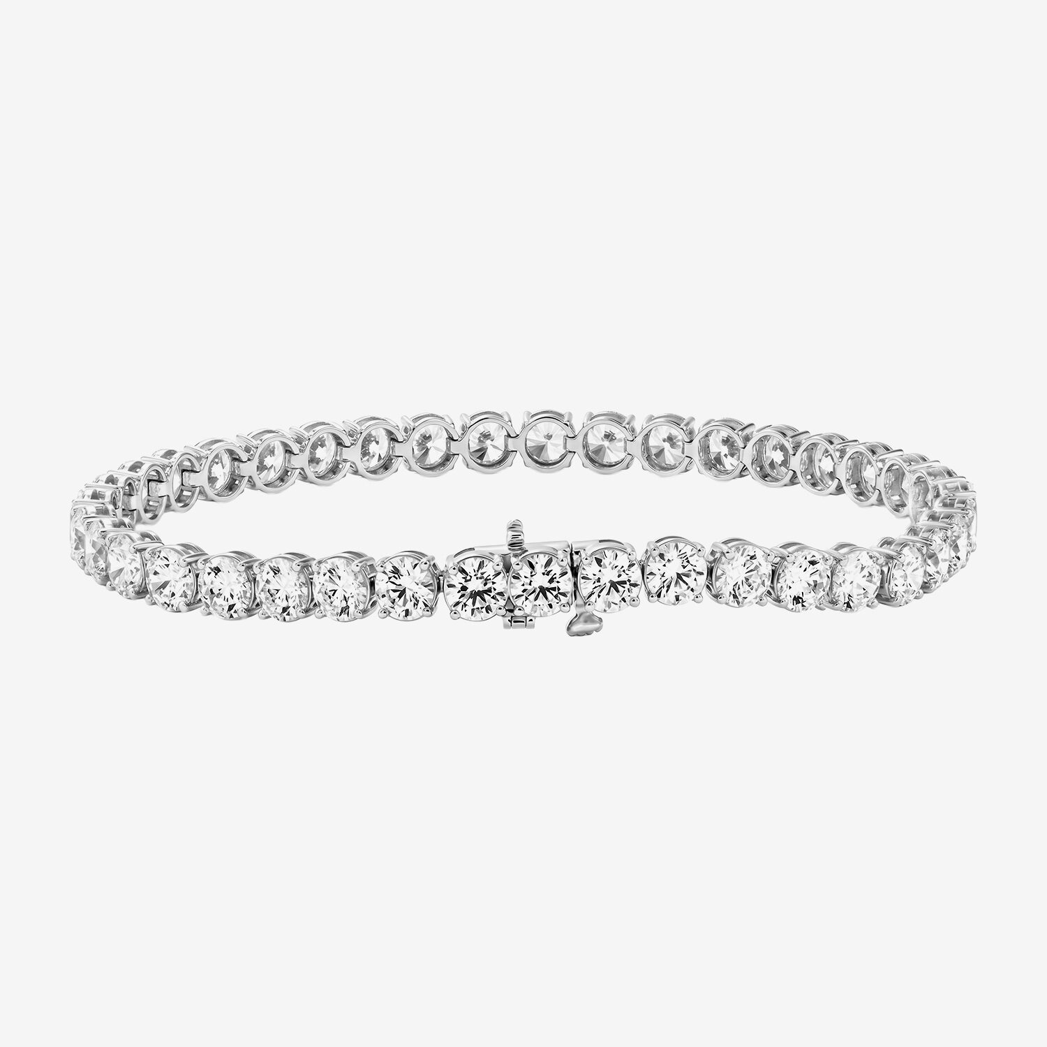 F / Si2) Womens Ct.T.W. Lab Grown White Diamond 10K Gold Inch Tennis Bracelet
