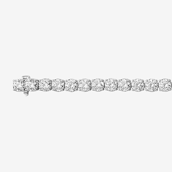 (F / Si2) Womens 12 Ct.T.W. Lab Grown White Diamond 10K Gold 6 1/2 Inch Tennis Bracelet