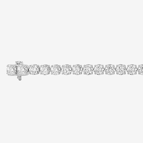 (F / Si2) Womens 8 Ct.T.W. Lab Grown White Diamond 10K Gold 7.25 Inch Tennis Bracelet
