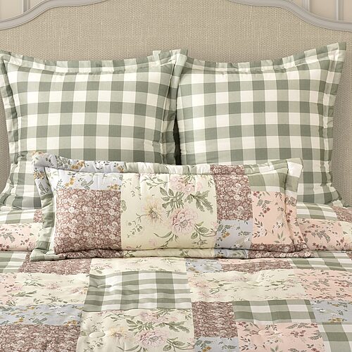 Piper & Wright Eloise Patchwork Boudoir Decorative Pillow, 12" x 30" - Multi