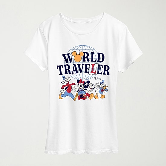 Womens Crew Neck Short Sleeve Regular Fit Mickey Mouse Graphic T-Shirt