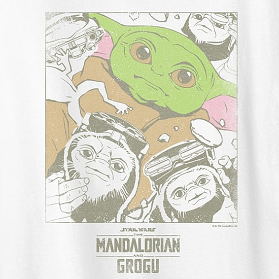 Womens Crew Neck Short Sleeve Regular Fit Baby Yoda Star Wars Graphic T-Shirt