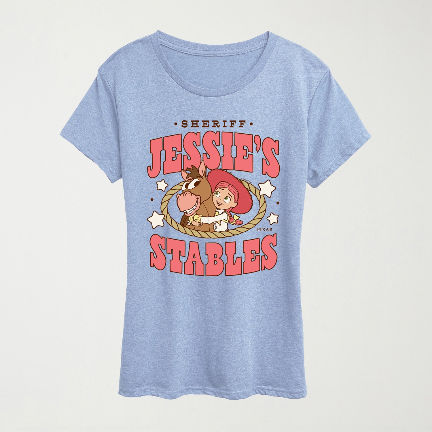 Womens Crew Neck Short Sleeve Regular Fit Toy Story Graphic T-Shirt