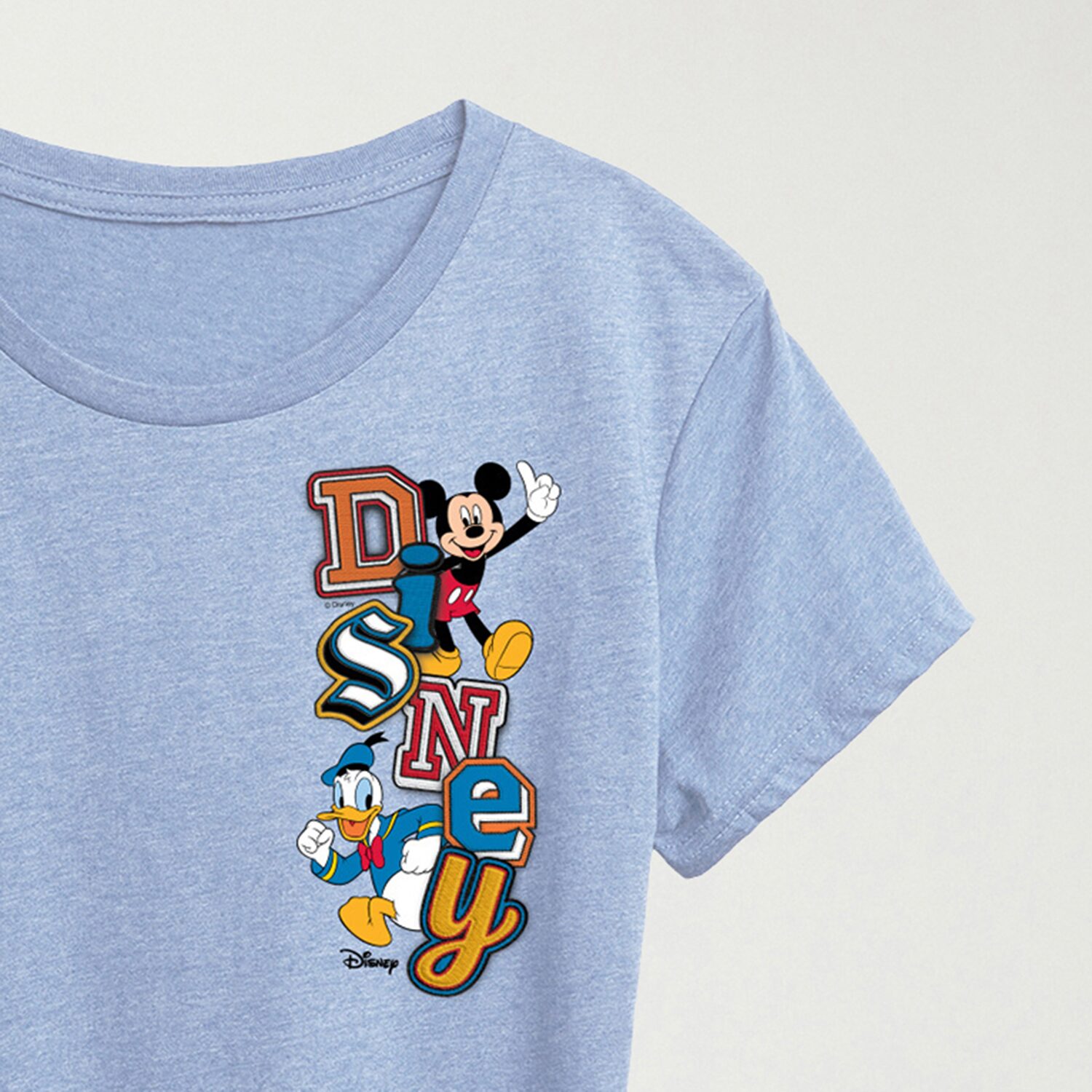Womens Crew Neck Short Sleeve Regular Fit Mickey and Friends Graphic T-Shirt