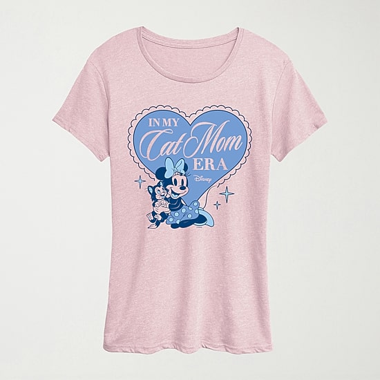 Womens Crew Neck Short Sleeve Regular Fit Minnie Mouse Graphic T-Shirt