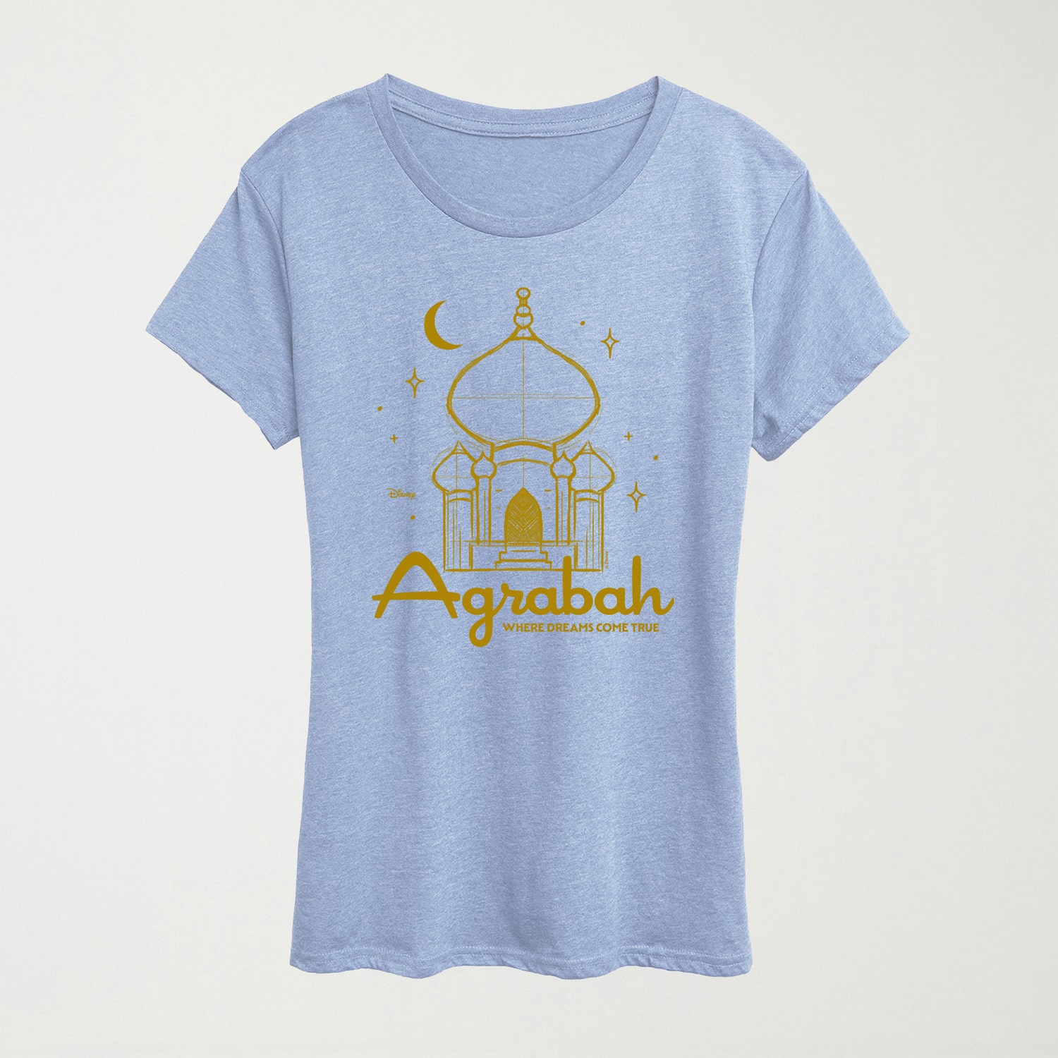 Womens Crew Neck Short Sleeve Regular Fit Princess Jasmine Graphic T-Shirt