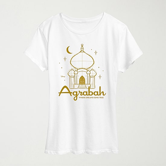 Womens Crew Neck Short Sleeve Regular Fit Princess Jasmine Graphic T-Shirt
