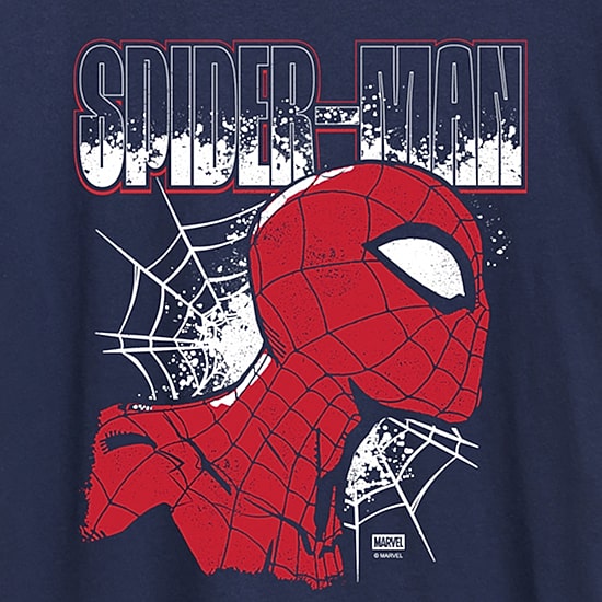 Womens Crew Neck Short Sleeve Regular Fit Spiderman Graphic T-Shirt