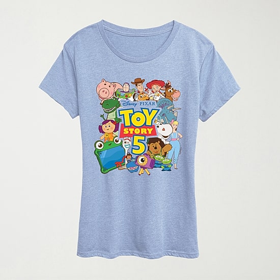 Womens Crew Neck Short Sleeve Regular Fit Toy Story Graphic T-Shirt