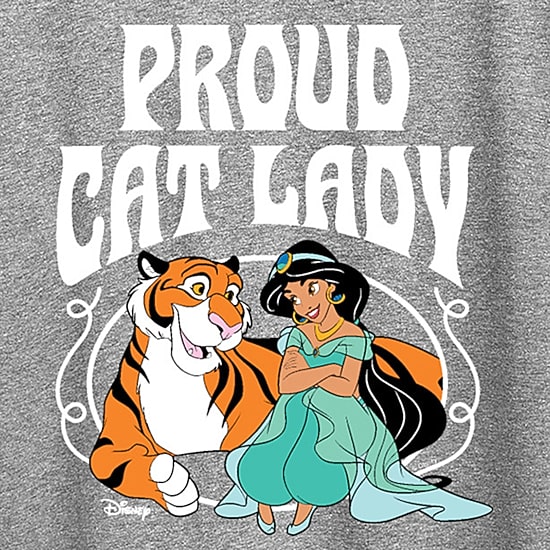 Womens Crew Neck Short Sleeve Regular Fit Princess Jasmine Graphic T-Shirt