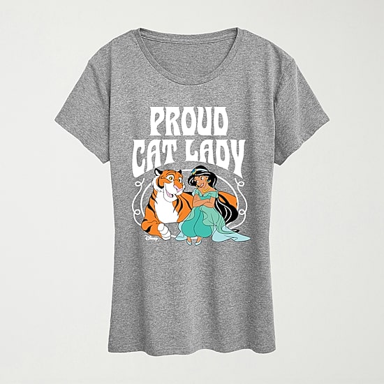 Womens Crew Neck Short Sleeve Regular Fit Princess Jasmine Graphic T-Shirt