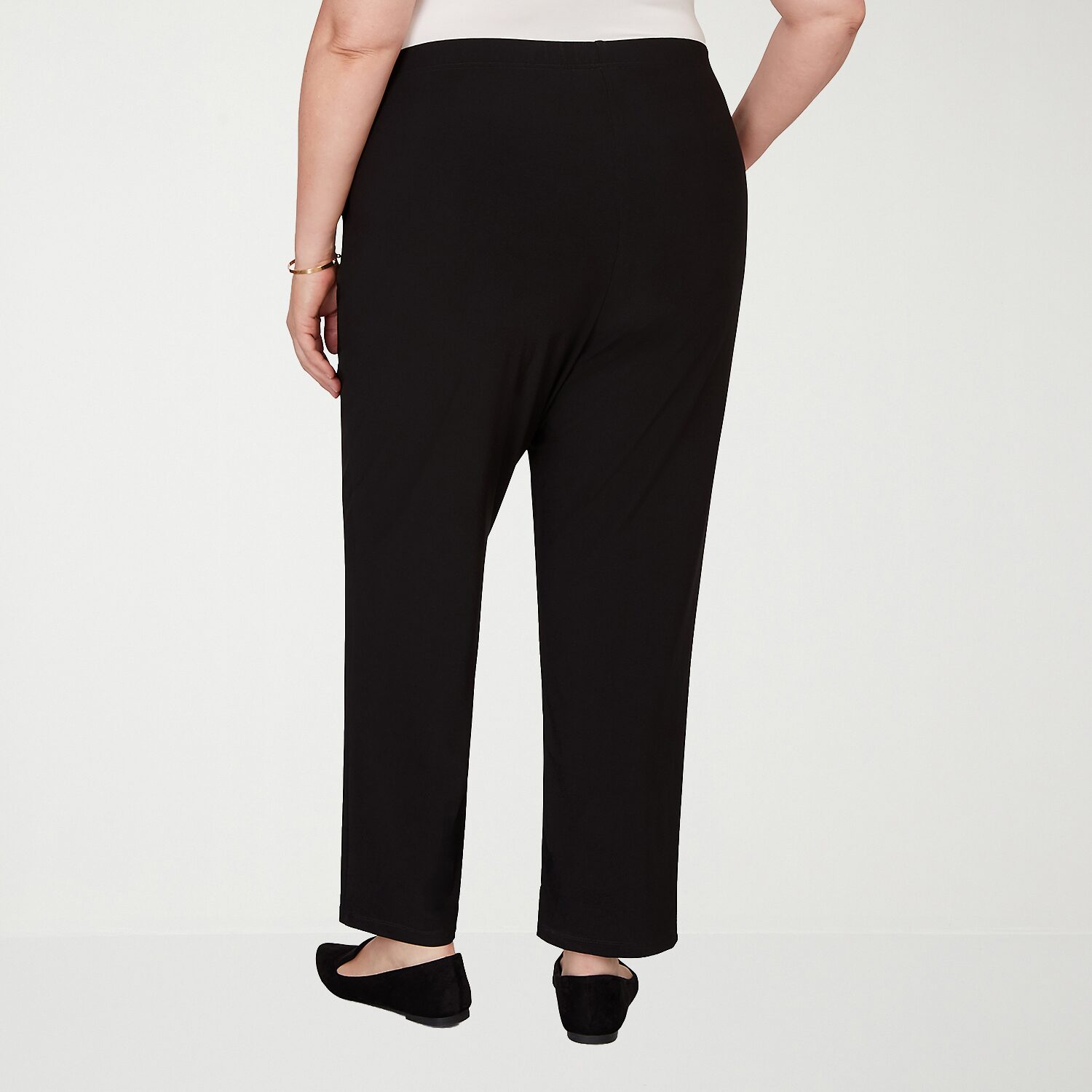 Alfred Dunner Classics Womens Straight Pull-On Pant