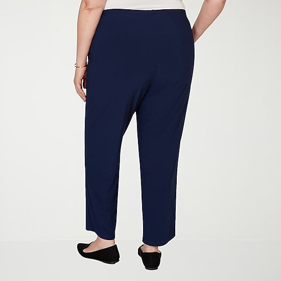 Alfred Dunner Classics Womens Mid Rise Soft Knit Pull-On Pant