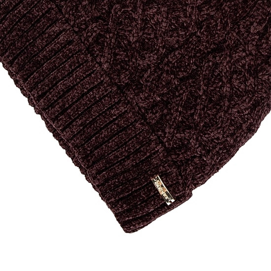 Isotoner Cable Knit Womens Pom Pom Beanie