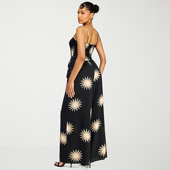Premier Amour Womens Straight Neck Sleeveless Jumpsuit