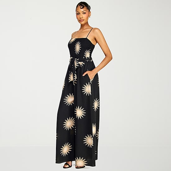 Premier Amour Womens Straight Neck Sleeveless Jumpsuit