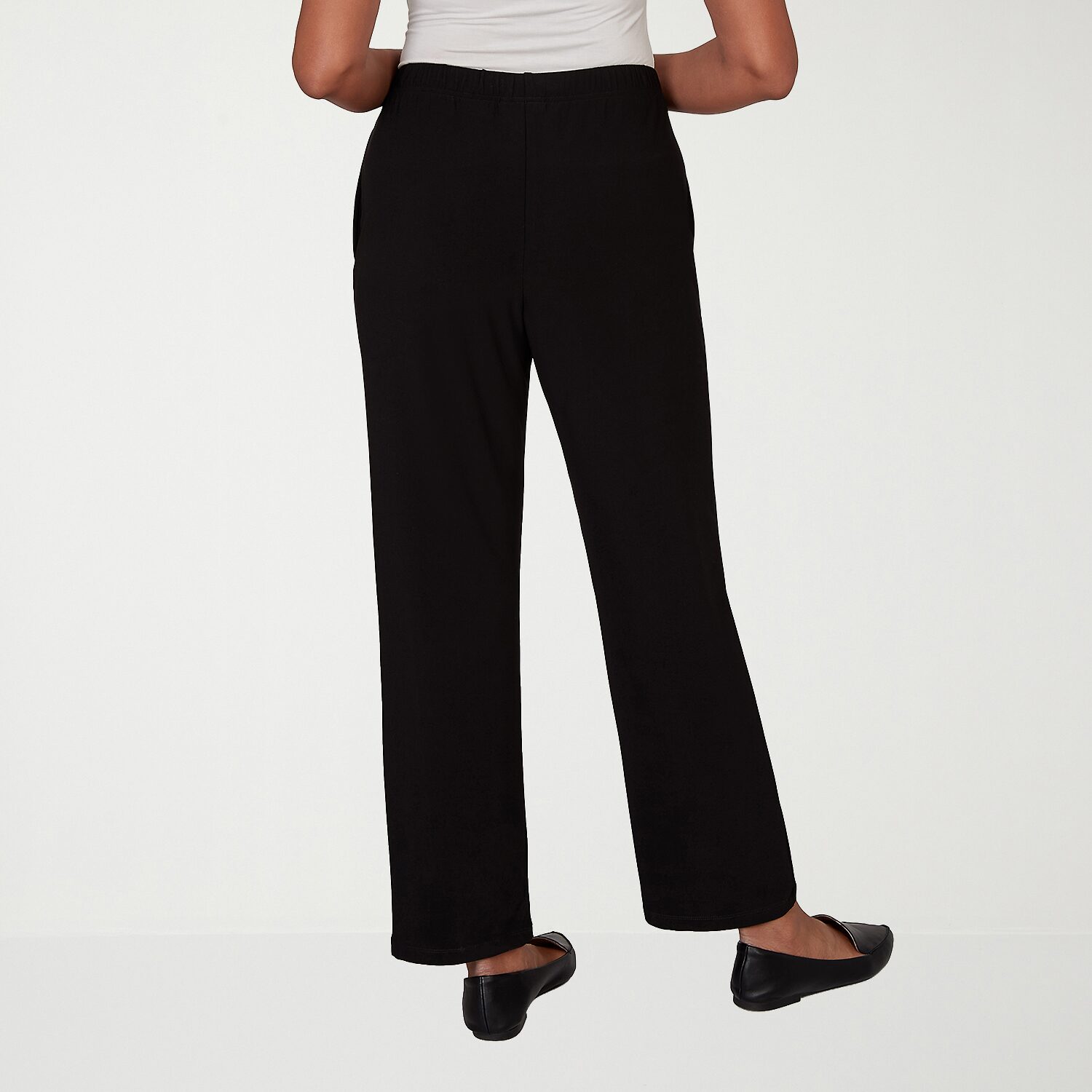 Alfred Dunner Classics Womens Straight Mid Rise Pull-On Pant