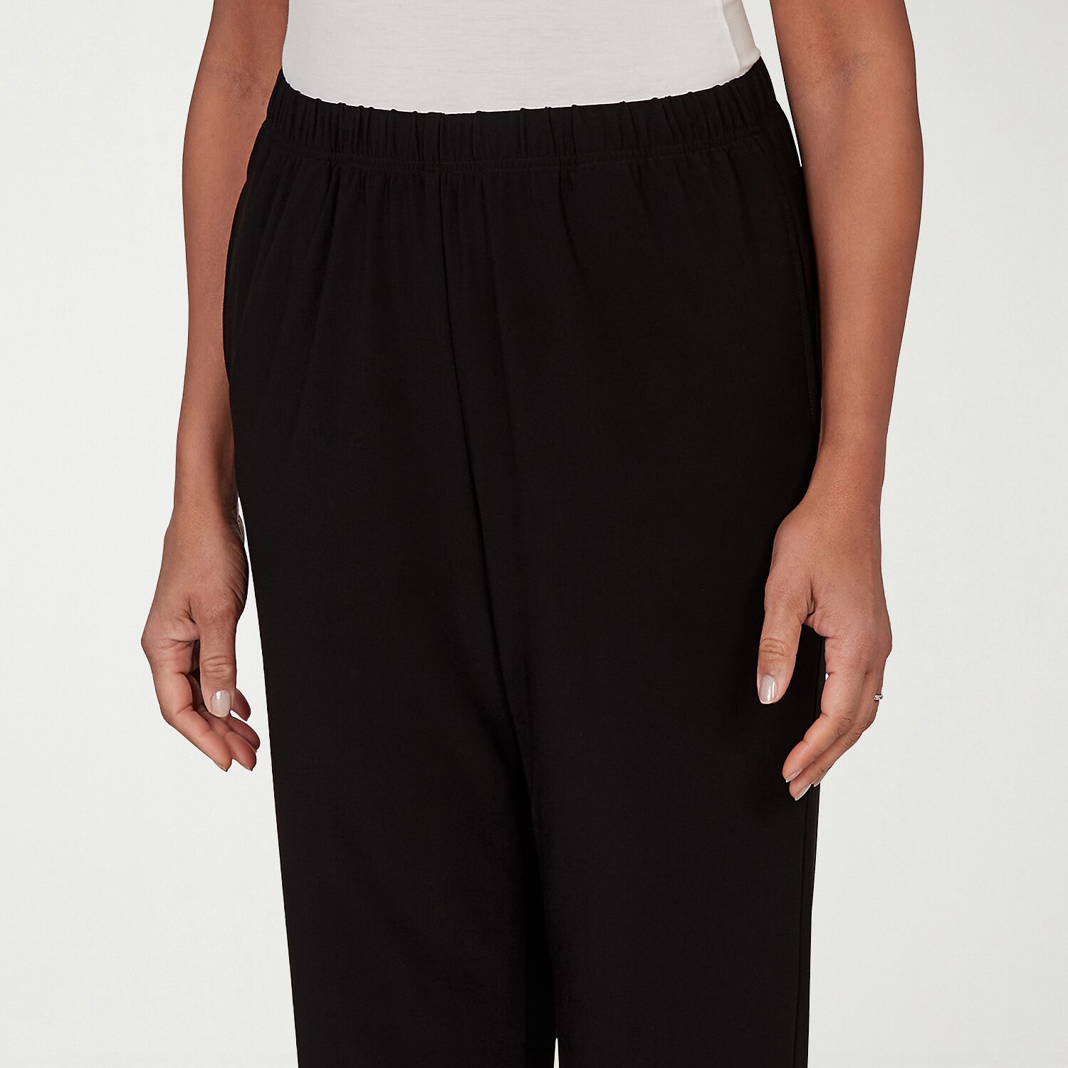 Alfred Dunner Classics Womens Straight Mid Rise Pull-On Pant